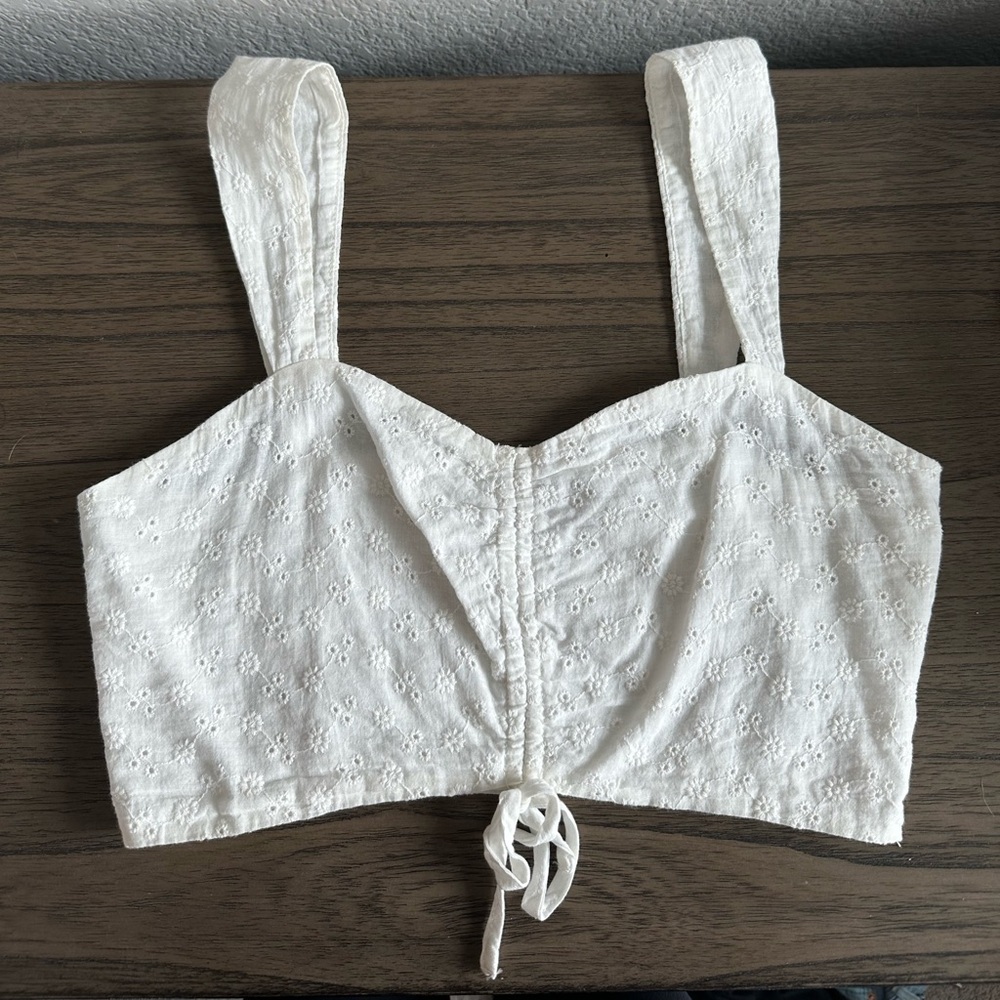 Princess Polly Eyelet Crop Top